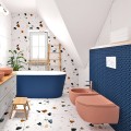 Miska WC wisząca Massi MOLIS SALMON z deską wolnoopadającą Slim Duro 6