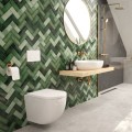 Zestaw Oltens Hamnes miska WC wisząca PureRim z powłoką SmartClean z deską wolnoopadającą 42514000 4