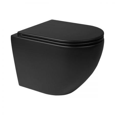Oltens Hamnes miska WC wisząca PureRim czarny mat