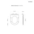 Zestaw Oltens Hamnes miska WC wisząca PureRim z powłoką SmartClean z deską wolnoopadającą czarny mat 42514300 8