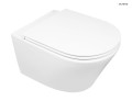 Zestaw Oltens Jog miska WC wisząca PureRim z powłoką SmartClean z deską wolnoopadającą Slim 42505000