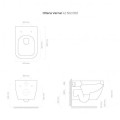 Zestaw Oltens Vernal miska WC wisząca PureRim z powłoką SmartClean z deską wolnoopadającą 42506000 8