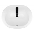 Oltens Asta umywalka 55x42 cm wpuszczana w blat owalna biała 41202000 2