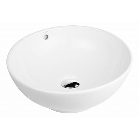 Oltens Fana umywalka 42 cm nablatowa okrągła biała