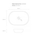 Oltens Hamnes Thin umywalka 49,5x35,5 cm nablatowa owalna z powłoką SmartClean biała  2