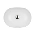Oltens Hamnes Thin umywalka 49,5x35,5 cm nablatowa owalna z powłoką SmartClean biała  3