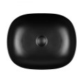 Oltens Hamnes umywalka 49x39,5 cm nablatowa owalna z powłoką SmartClean czarny mat 40800300 5