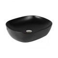 Oltens Hamnes umywalka 49x39,5 cm nablatowa owalna z powłoką SmartClean czarny mat 40800300 8