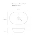 Oltens Hamnes Thin umywalka 51x39 cm nablatowa owalna z powłoką SmartClean biała  2