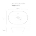Oltens Hamnes Thin umywalka 62x42 cm nablatowa owalna z powłoką SmartClean biała  2