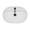 Oltens Hamnes Thin umywalka 62x42 cm nablatowa owalna z powłoką SmartClean biała  3