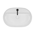 Oltens Hamnes Thin umywalka 62x42 cm nablatowa owalna z powłoką SmartClean biała  9