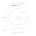 Oltens Hamnes Thin umywalka 60,5x41,5 cm nablatowa owalna z powłoką SmartClean biała  2