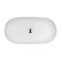Oltens Hamnes Thin umywalka 80x40 cm nablatowa owalna biała  3