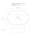 Oltens Hamnes Thin umywalka 80x40 cm nablatowa owalna z powłoką SmartClean biała  2