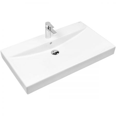 Oltens Hofsa umywalka 80x46 cm nablatowa z powłoką SmartClean biała