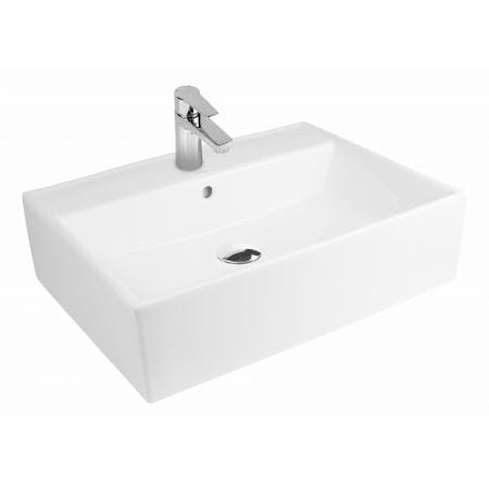 Oltens Hyls umywalka 58,5x44 cm nablatowa prostokątna z powłoką SmartClean biała