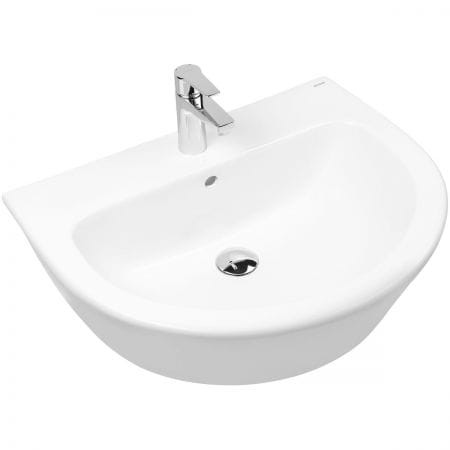 Oltens Jog umywalka 61x49 cm wisząca z powłoką SmartClean biała