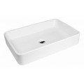 Oltens Lustra umywalka 60,5x35 cm nablatowa prostokątna z powłoką SmartClean biała