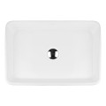 Oltens Lustra umywalka 60,5x35 cm nablatowa prostokątna z powłoką SmartClean biała  2