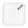 Oltens Lysake umywalka 42,5 cm nablatowa kwadratowa z powłoką SmartClean biała  2