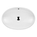Oltens Sogne umywalka 63x42 cm nablatowa owalna z powłoką SmartClean biała  2