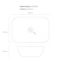 Oltens Solvig umywalka 51x34 cm nablatowa owalna z powłoką SmartClean biała  3