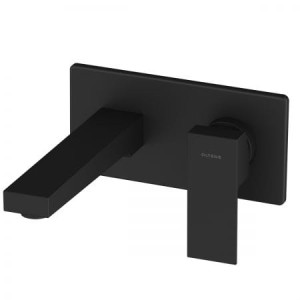 Oltens Gota bateria umywalkowa podtynkowa kompletna czarny mat 