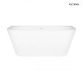 Oltens Delva wanna wolnostojąca przyścienna 150x70 cm akrylowa owalna biała  5