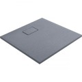Oltens Bergytan brodzik kwadratowy 80x80 cm RockSurface szary beton