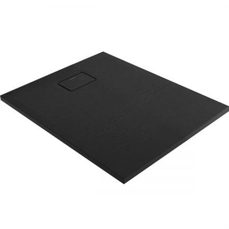 Oltens Bergytan brodzik prostokątny 100x80 cm RockSurface czarny mat