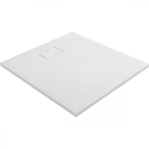 Oltens Bergytan brodzik prostokątny 100x90 cm RockSurface biały 