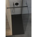 Oltens Bergytan brodzik prostokątny 140x70 cm RockSurface czarny mat  4
