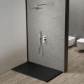 Oltens Bergytan brodzik prostokątny 140x70 cm RockSurface czarny mat  5