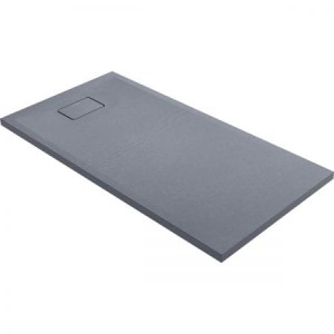 Oltens Bergytan brodzik prostokątny 140x70 cm RockSurface szary beton 