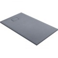 Oltens Bergytan brodzik prostokątny 140x80 cm RockSurface szary beton