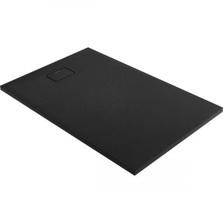 Oltens Bergytan brodzik prostokątny 140x90 cm RockSurface czarny mat
