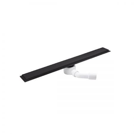 Oltens Langan 80 uniwersalny 2w1 odpływ prysznicowy liniowy 80 cm z kołnierzem czarny mat