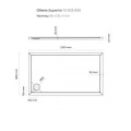 Oltens Superior brodzik prostokątny 120x80 cm akrylowy biały  4
