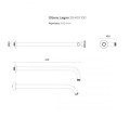 Oltens Lagan ramię deszczownicy 40 cm okrągłe chrom  3