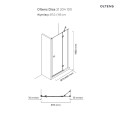 Oltens Disa drzwi prysznicowe 90 cm wnękowe  2