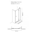 Oltens Disa drzwi prysznicowe 100 cm wnękowe  2