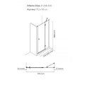Oltens Disa drzwi prysznicowe 120 cm wnękowe  2