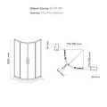 Oltens Vorma kabina prysznicowa 80x80 cm półokrągła  2