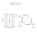 Oltens Vorma kabina prysznicowa 90x90 cm półokrągła  2