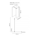 Oltens Bo ścianka prysznicowa Walk-In 90 cm profil czarny mat  2