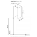 Oltens Bo ścianka prysznicowa Walk-In 110 cm profil czarny mat  2