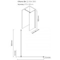 Oltens Bo ścianka prysznicowa Walk-In 120 cm profil czarny mat  2
