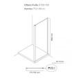 Oltens Fulla ścianka prysznicowa 80 cm boczna do drzwi  2