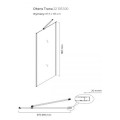 Oltens Trana ścianka prysznicowa 90 cm boczna do drzwi  2